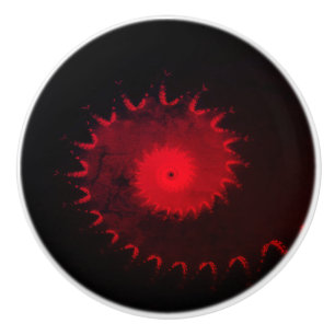 Keramisk knopp för röd Fractal