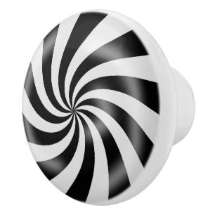 Keramisk knopp för svart- & vitspiraldesign