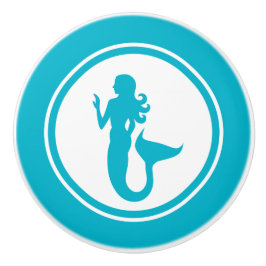 Keramisk knopp för turkosblåttsjöjungfru