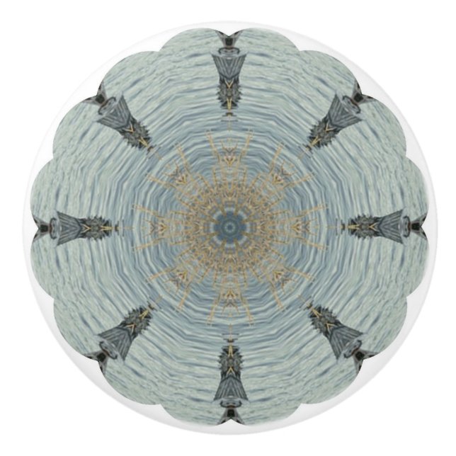 keramisk knopp för unikt kust- mönster för hav (Framsidan)