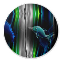 Keramisk knopp för vätskevibrationsdelfinneon