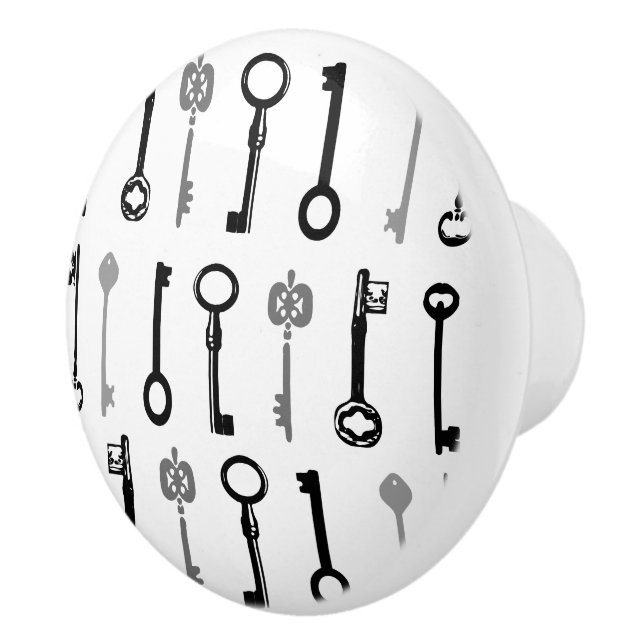 Keramisk knopp för vintageskelettnyckel (Höger)