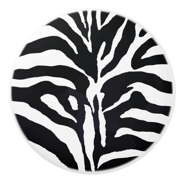 Keramisk knopp för zebra tryck (Framsidan)