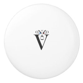 Keramisk knopp från brev Ansikte