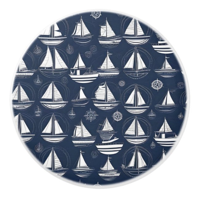 Keramisk knopp från Nautisk Anpassningsbar (Framsidan)