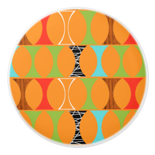 Keramisk knopp i den moderna Orangen Mönster i mi