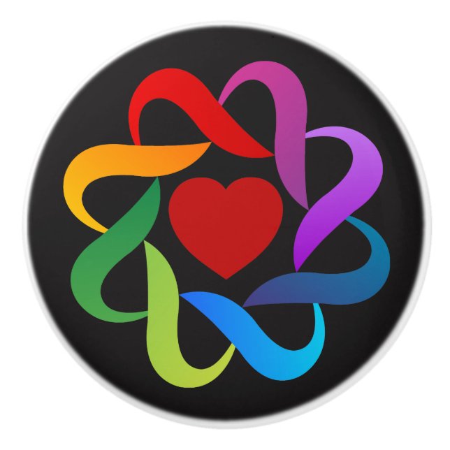 Keramisk knopp i kärlek och Uniity Design (Framsidan)