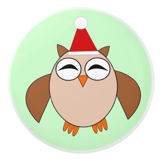 Keramisk knopp i Uggla vid jul (Framsidan)