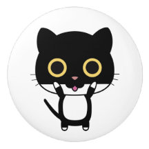 Keramisk knopp. Katt.