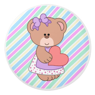 Keramisk knopp/kute Bear Knopp