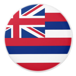 Keramisk knopp med flagga av Hawaii, USA