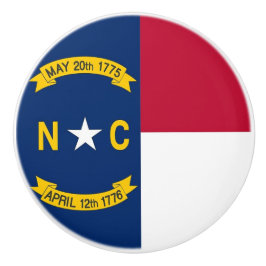 Keramisk knopp med flagga av North Carolina