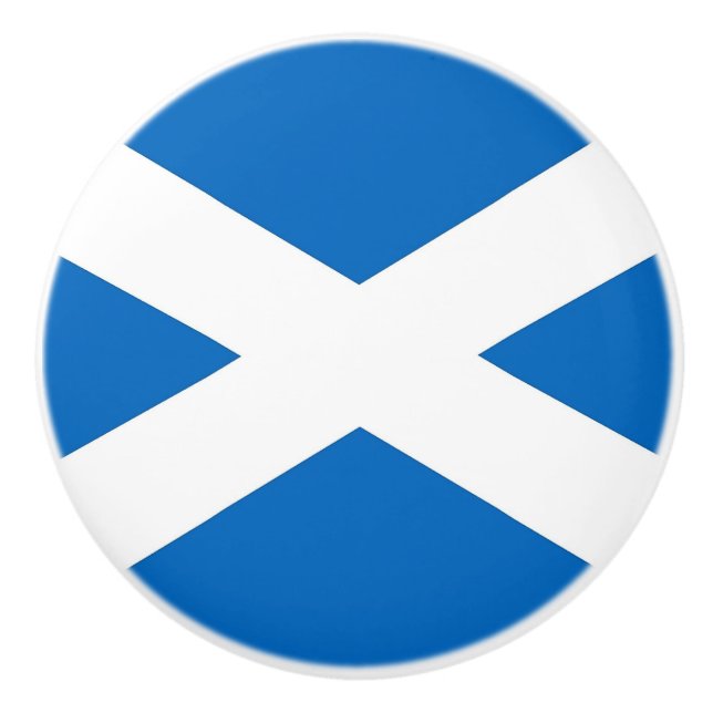 Keramisk knopp med flagga av Skottland, Förenade k (Framsidan)