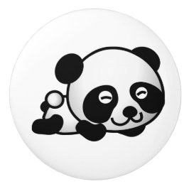 Keramisk knopp. Panda. Knopp