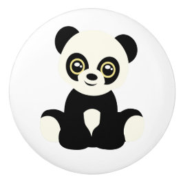 Keramisk knopp.Panda Knopp