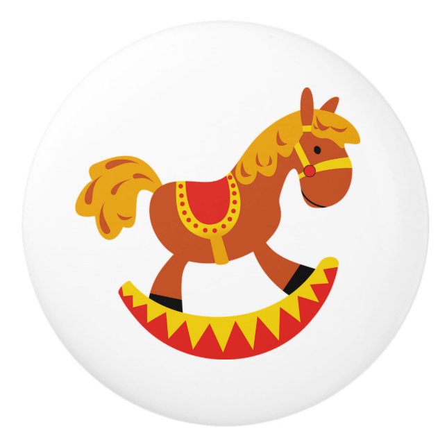 Keramisk knopp/Rocking Horse Knopp (Framsidan)