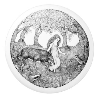 Keramisk knoppdesign av Rebekah skåpbil Kan Knopp