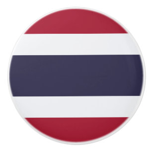 Keramisk knoppdrag med Thailands flagga Knopp