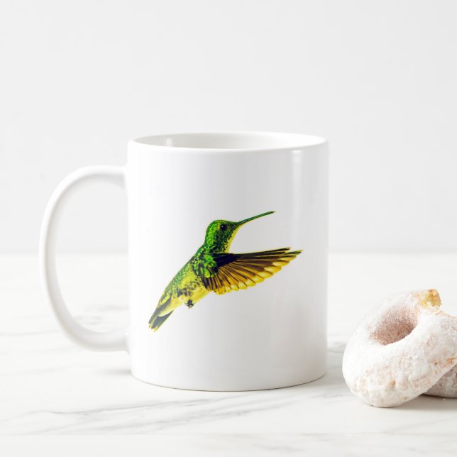 Keramisk kopp med kolibri-design (Med munk)