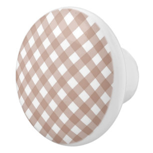 Keramisk låda/dörrdragning - Rosa Beige Lattice Knopp