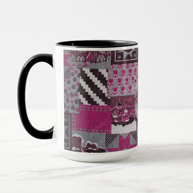 Keramisk lappverkstäcke-mugg mugg (Vänster)