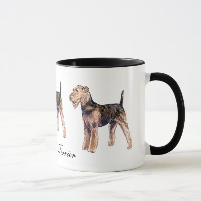 Keramisk mugg för AiredaleTerrier (Höger)