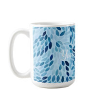 Keramisk Mugg med Blått Mosaik Kronbladsmönster