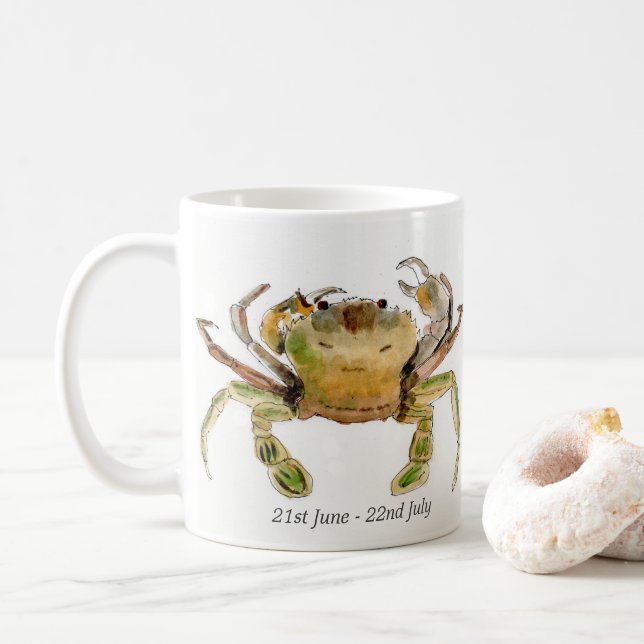 Keramisk mugg med Cancer stjärntecken (Med munk)