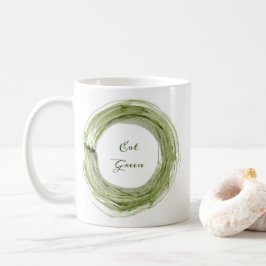 Keramisk mugg med Eat Green-design