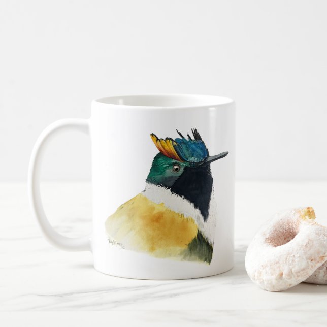Keramisk mugg med Horned Sungem-design (Med munk)