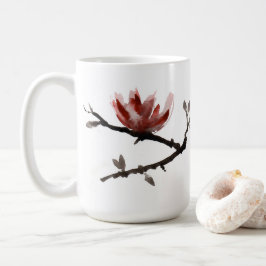 Keramisk mugg med japansk stil blommar