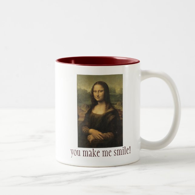 Keramisk mugg med Mona Lisa (Höger)