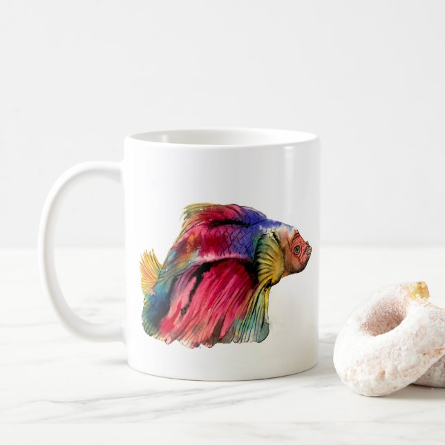 Keramisk mugg med stridsfiskdesign (Med munk)