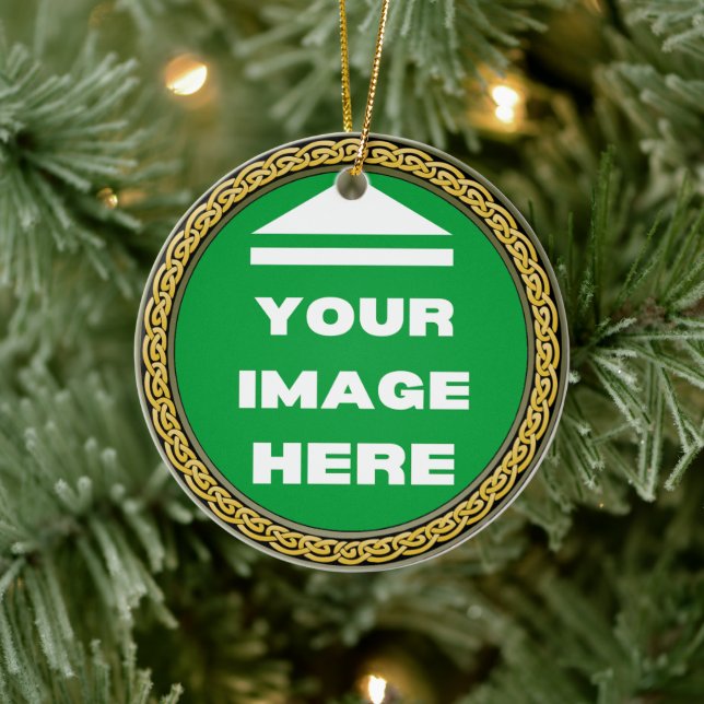 Keramisk ornament - Personlig - Lägg till bild / t (Träd)