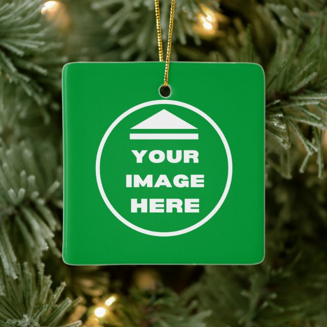 Keramisk ornament - Personlig - Lägg till bild/tex (Träd)