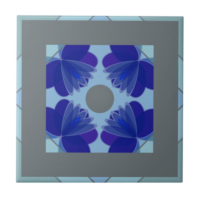 keramisk platta av morokansk blommigt kakelplatta (Framsidan)