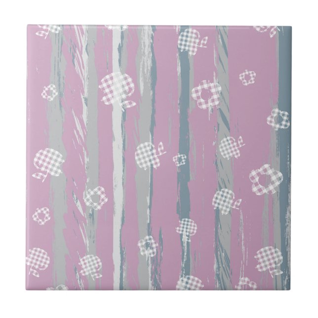 Keramisk platta – Gingham Orchard Kakelplatta (Framsidan)