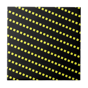 Keramisk platta Gult Polkadot White Black Kakelplatta