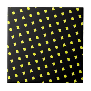 Keramisk platta Gult Polkadot White Black Kakelplatta