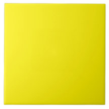 Keramisk platta - Ljusstark Gult - Dekorativ platt