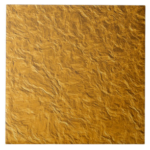 Keramisk platta - Texturerad guldblad Kakelplatta