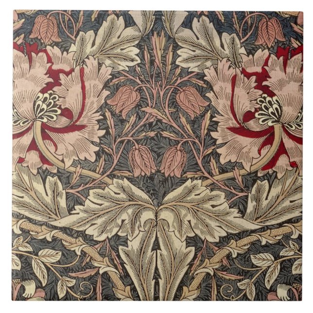 Keramisk platta - William Morris Floral Art Nouvea Kakelplatta (Framsidan)