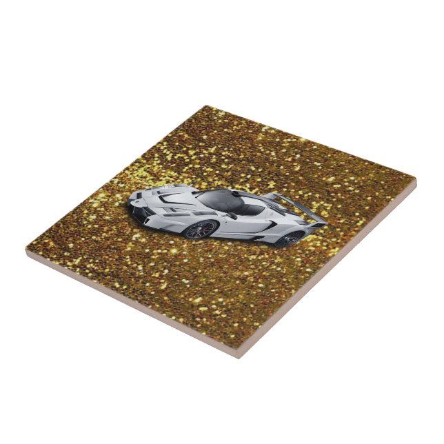 Keramisk plattbil Guld Kakelplatta (Sidan)