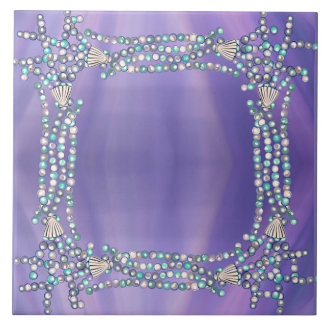 keramisk plattor för sjöjungfru av lila hav kakelplatta (Framsidan)