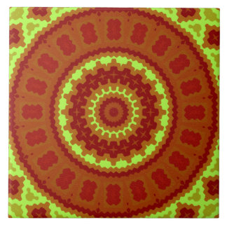 Keramisk plattor- Röd och Grönt Kaleidoscope-desig Kakelplatta
