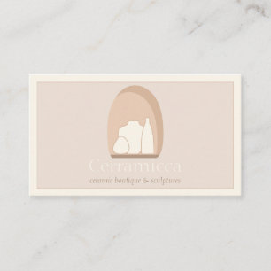 Keramisk potterihandgjord Porcelain Sculpture Vas Visitkort