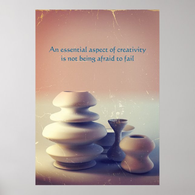 Keramisk pottery Fortfarande Life II Blue Orange S Poster (Framsidan)