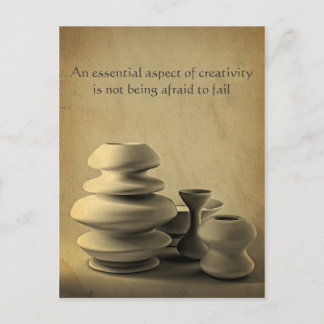 Keramisk pottery still Life Charcol Pencil Sketch Vykort