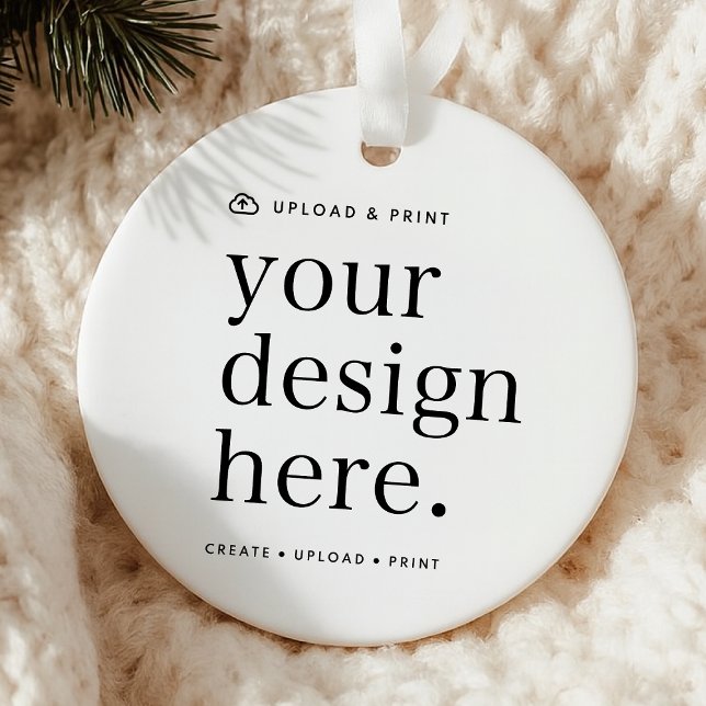 Keramisk prydnad | Designuppladdning Juldekoration (Possibilities are endless with this fully editable ceramic Christmas tree ornament template.)