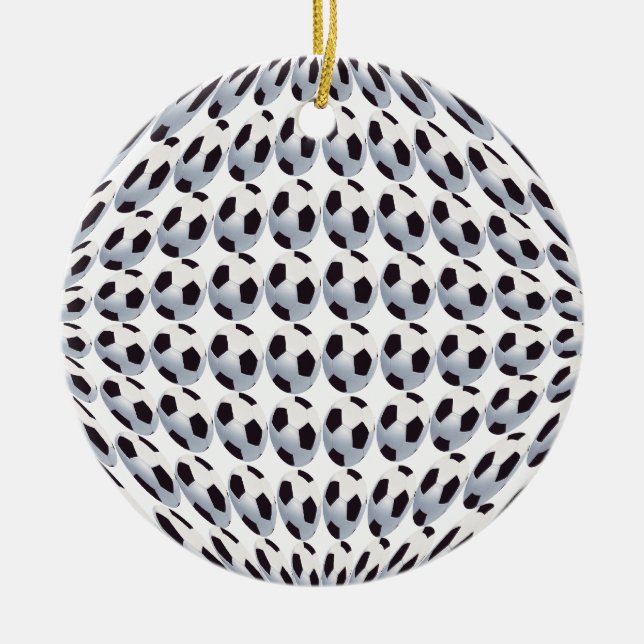 Keramisk prydnad för fotbollbollvärld julgransprydnad keramik (Framsidan)